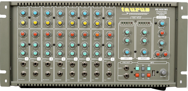 ATAK TAURUS 2x300 Watt Ekolu Reverbli Mikser Amfi