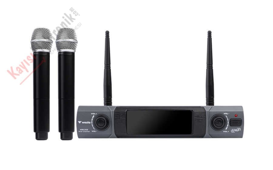 WESTA WM-202H ÇİFT EL TELSİZ MİKROFON