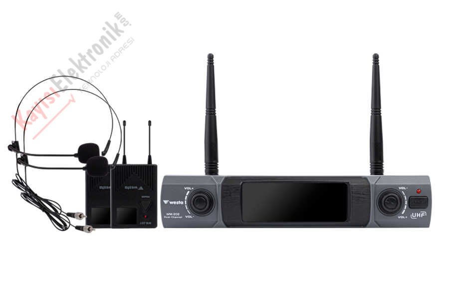 WESTA WM-202T ÇİFT YAKA TELSİZ MİKROFON