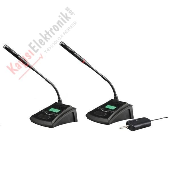 GOLD AUDİO GX 752 ÇİFT'Lİ KABLOSUZ KÜRSÜ MİKROFONU