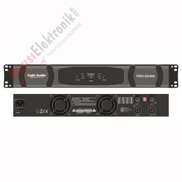 GOLD AUDİO PRO-D2400 2x2400W POWER AMPLİFİKATÖR