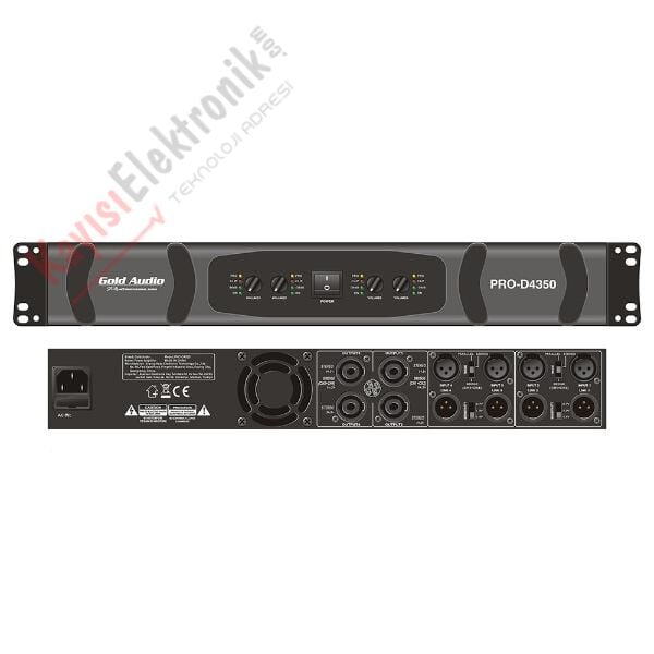 GOLD AUDİO 4x350W POWER AMPLİKATÖR