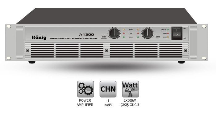 KÖNİG A-1300 1200 Watt Power Amfi