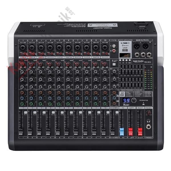 GOLD AUDİO PRO-M 812 12 KANAL DECK MİKSER