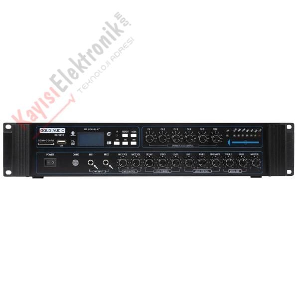 GOLD AUDİO PA 04 6 BÖLGELİ 250W HAT TRAFOLU AMFİ