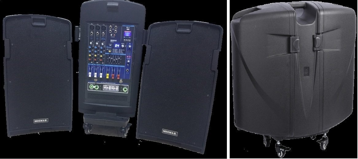 MİCKLE MPB210 600W ÇİFT HOPARLÖRLÜ TAŞINABİLİR PORTATİF AMFİ