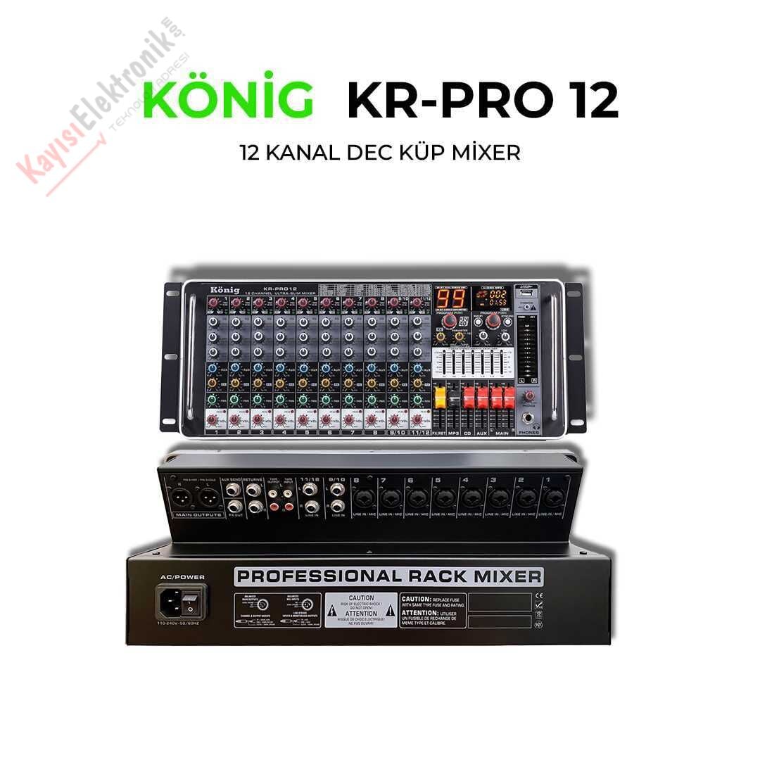 KÖNİG  KR-PRO 12 12 KANAL DECK KÜP MİXER