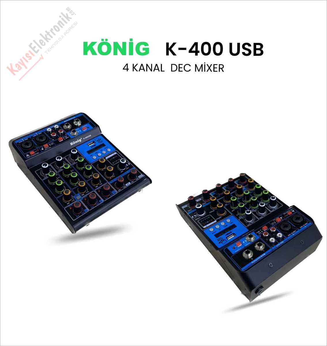 KÖNİG K-400 USB 4 KANAL DECK MİXER