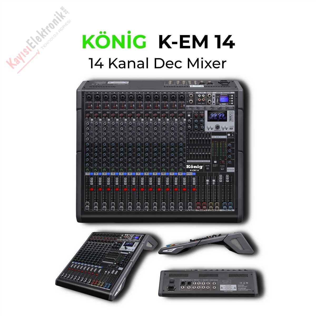 KÖNİG K-EM 14 14 KANAL DECK MİXER