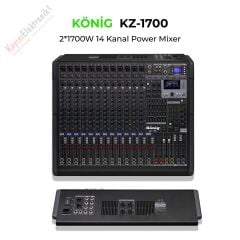 KÖNİG KZ-1700 14 KANAL POWER MİXER 2*1700W - Kayisielektronik.com'da
