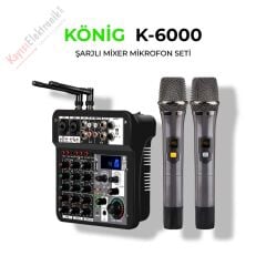 KÖNİG  K-6000 6 KANAL POWER MİXER 2*100W