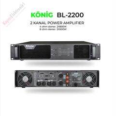 KÖNİG  B-2200 4 OHM 2x850W POWER