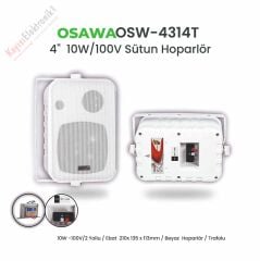 OSAWA W-4314T BEYAZ SÜTUN HOPARLOR