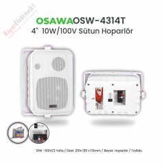 OSAWA W-4314T BEYAZ SÜTUN HOPARLOR
