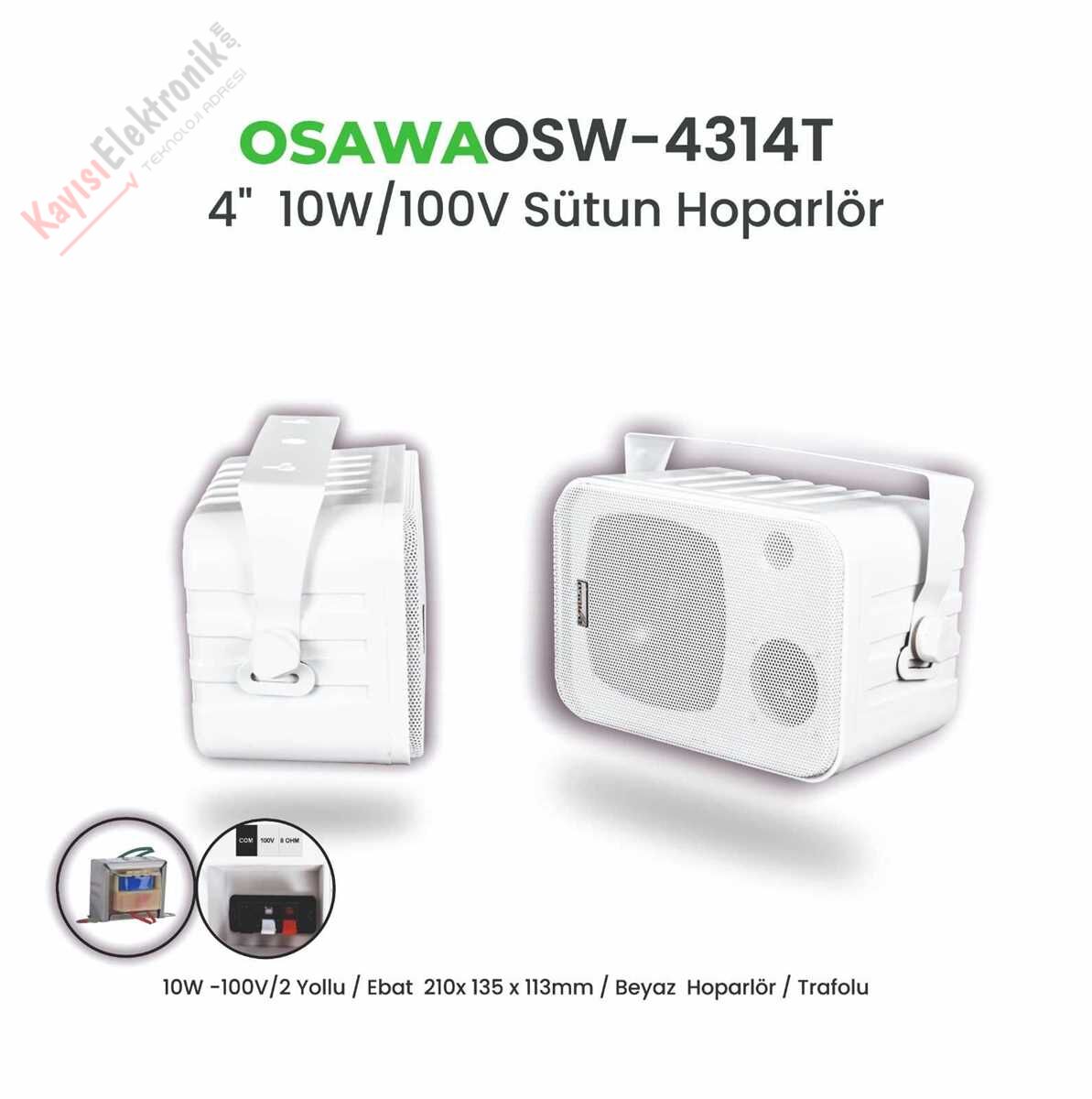 OSAWA W-4314T BEYAZ SÜTUN HOPARLOR