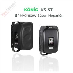 KÖNİG KS-5T 5'' 150W SÜTUN HOPARLÖR SİYAH ( TAKIM)
