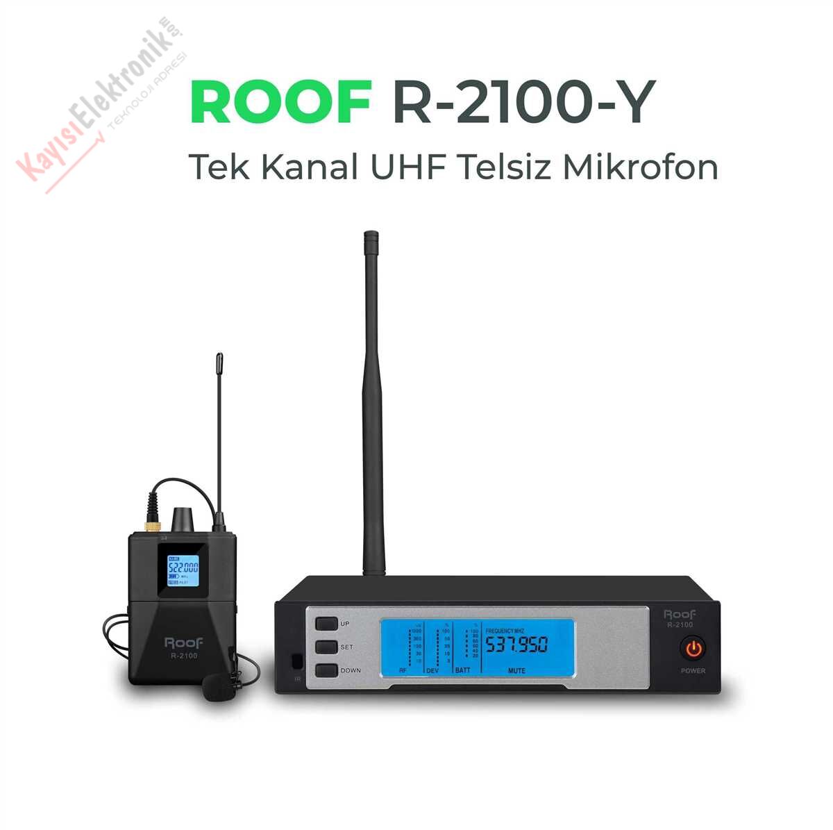 ROOF R-2100 UHF TELSİZ YAKA MİKROFON