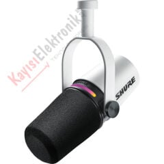 SHURE MV7+-W XLR/USB Hibrit Podcast Mikrofonu