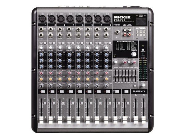 MİCKLE MG802FX 8 KANALLI DECK MİKSER
