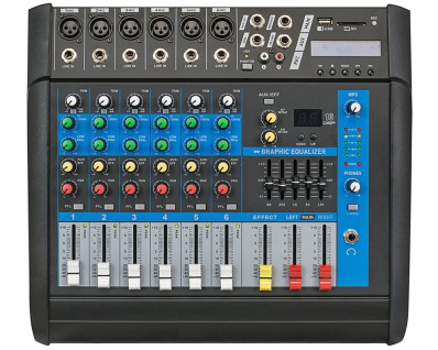 GLOBE ACOUSTIC GPM506 6 KANAL AMFİLİ POWER MİKSER