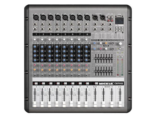 MICKLE PMR860 2X650 WAAT AMFİLİ POWER MİKSER