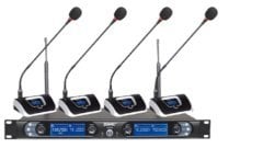 KRAFTİG U3104M 4 ADET KABLOSUZ (TELSİZ) KÜRSÜ MİKROFONU