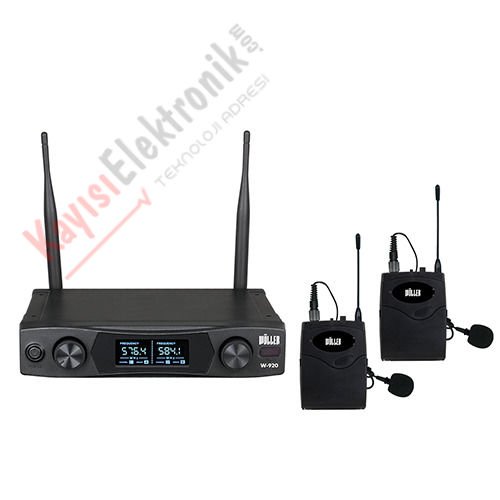 WÖLLER W-920 2 KANAL YAKA MİKROFONLU TELSİZ MİKROFON SETİ
