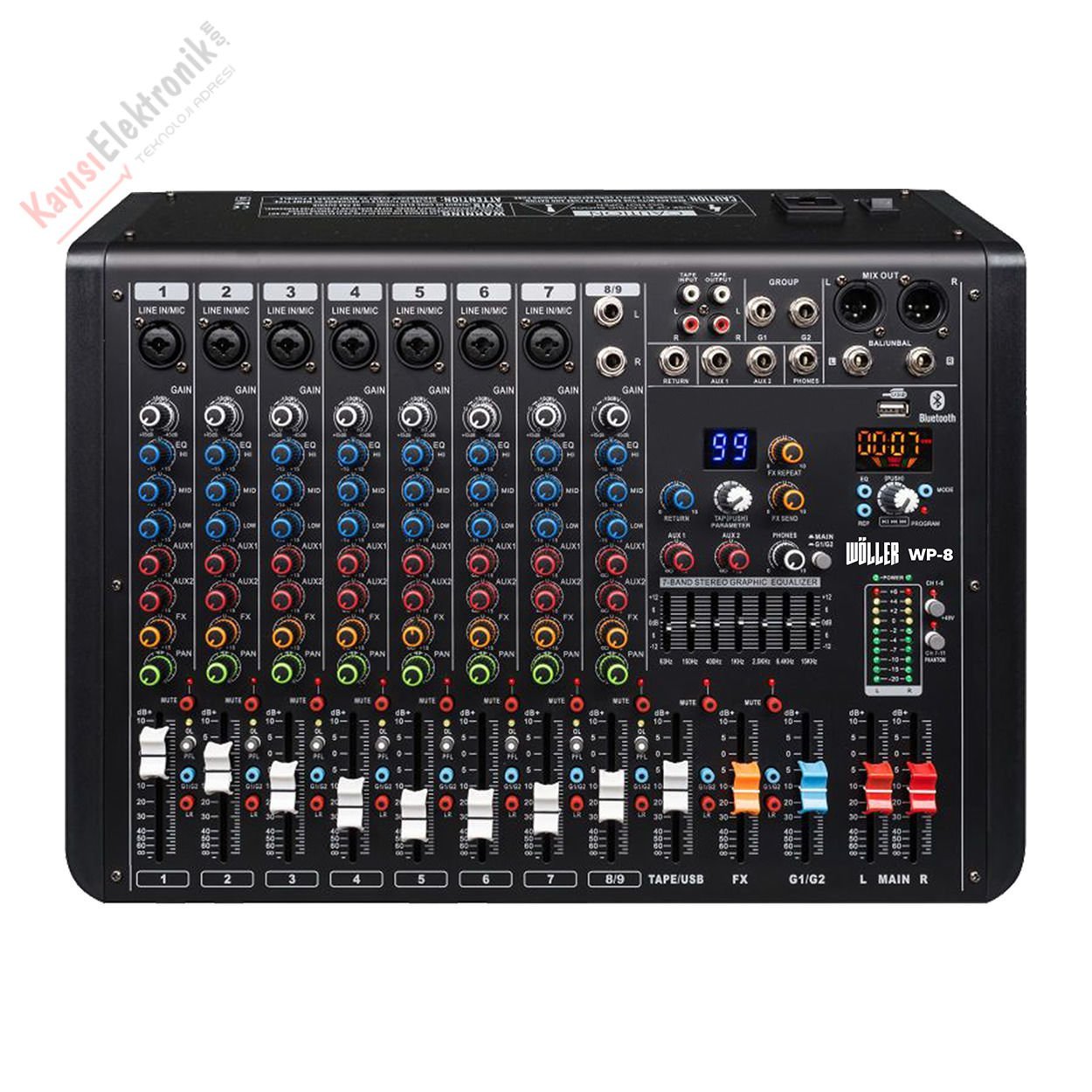WÖLLER WP-8 8 KANAL POWER MİKSER