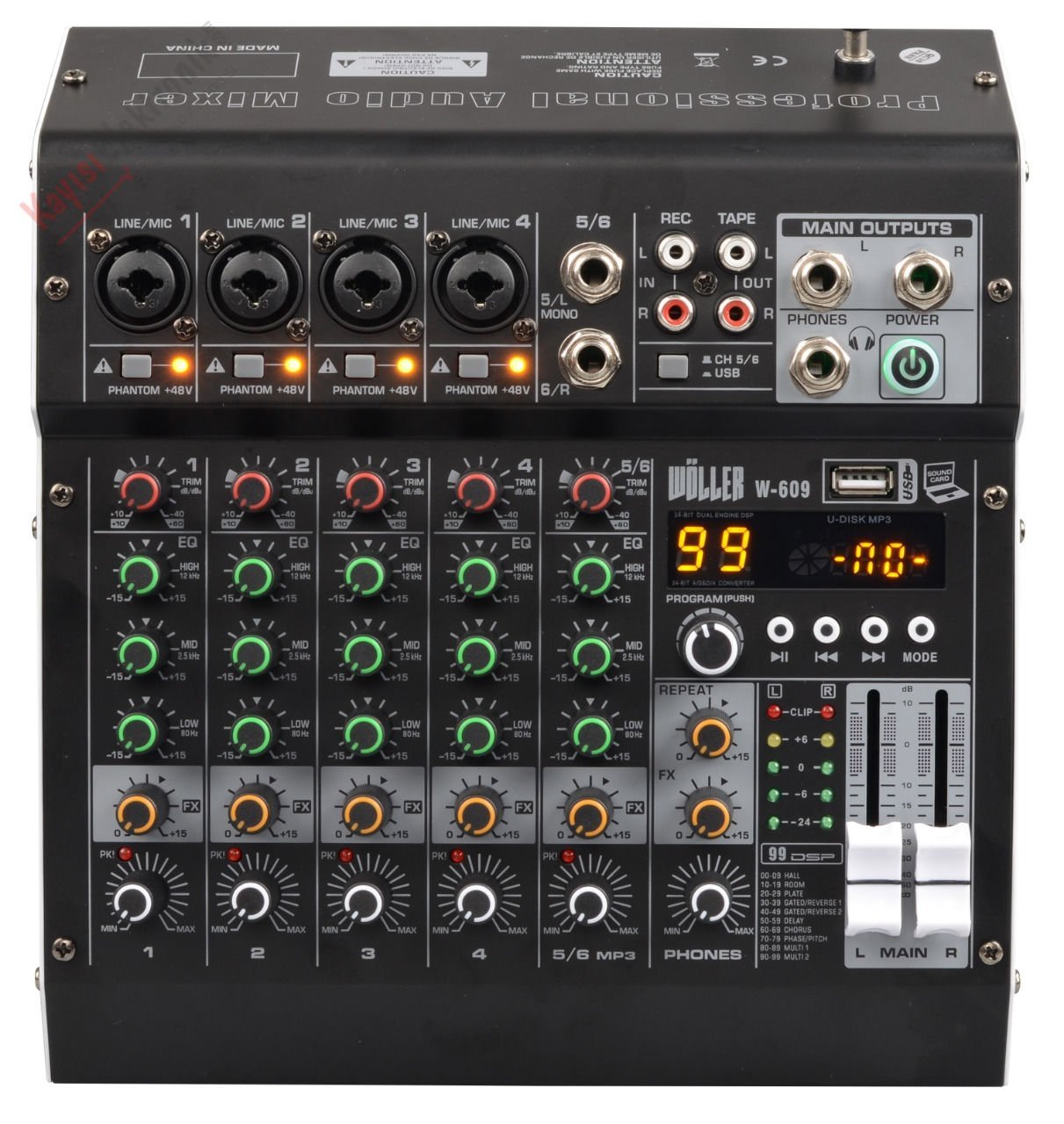 WÖLLER W-609 6 KANAL DECK MİKSER
