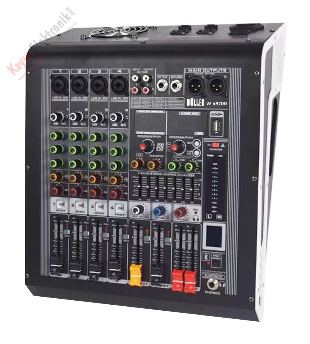 WÖLLER W4R700 4 KANAL POWER MİKSER