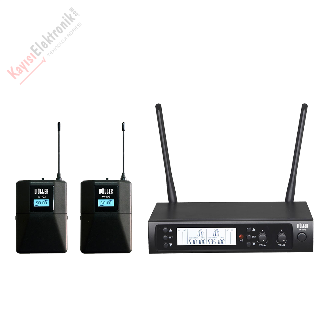 WÖLLER W-102YY 2 YAKA MİKRAFON SETİ