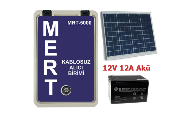 MERT MRT-5000 GÜNEŞ PANELLİ VHF KABLOSUZ (TELSİZ) ANONS ALICISI