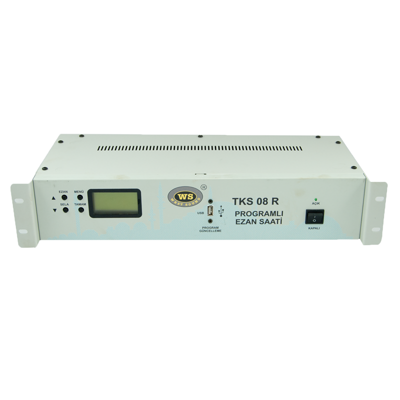 West Sound TKS 08 R V2 Rack Tipi Programlı Ezan Saati