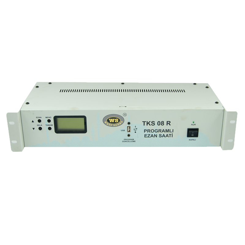 West Sound TKS 08 R V2 Rack Tipi Programlı Ezan Saati