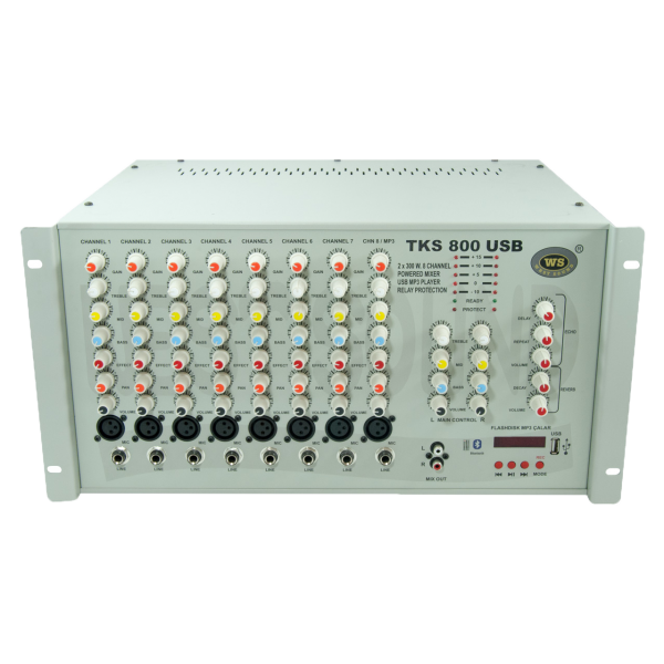 WEST SOUND TKS 800 EF USB 2x400 Watt Efektli Mikser Amfi