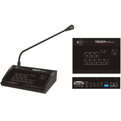 DECON DP-328 6 Bölge Anons Mikrofon Konsolu
