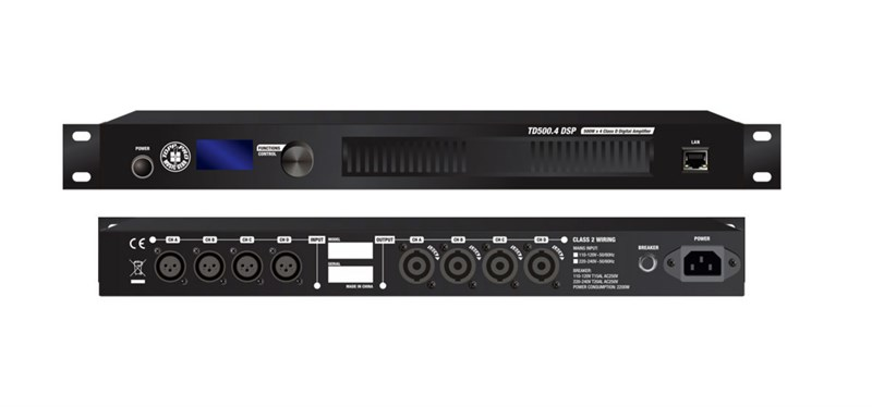 TOPP PRO TD500.4DSP 4x500 Watt Power Amfi