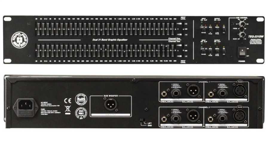 TOPP PRO TEQ-231SW 2x31 Band Grafik Ekolayzır