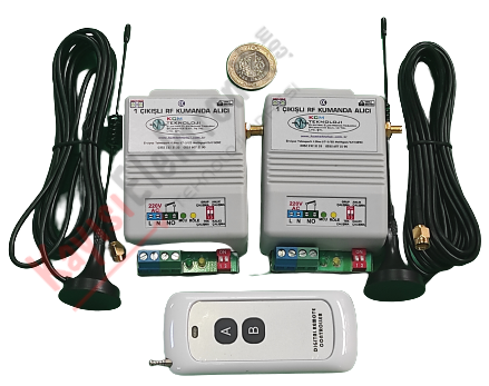 2 Adet 1 Kanal Harici Antenli Alıcılı Orta Boy Elcikli