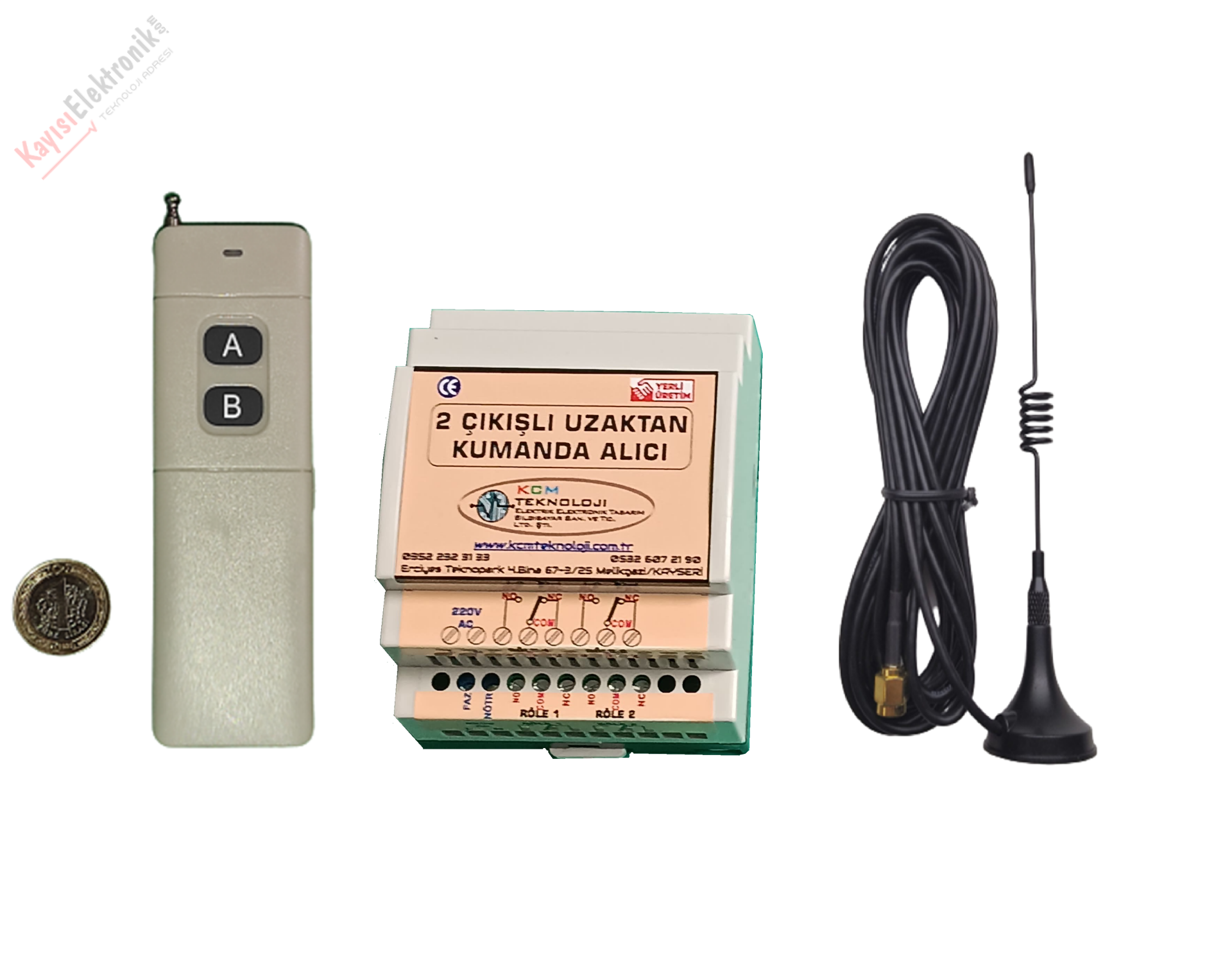 2 Kanal Yüksek Akımlı Uzaktan Kumanda