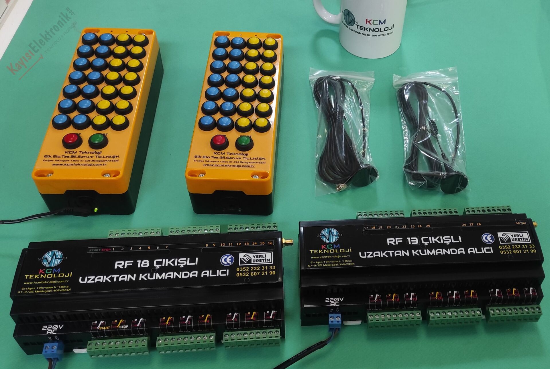 31 ROLELİ KABLOSUZ ENDÜSTRİYEL KUMANDA VERICI VE ALICI SETİ