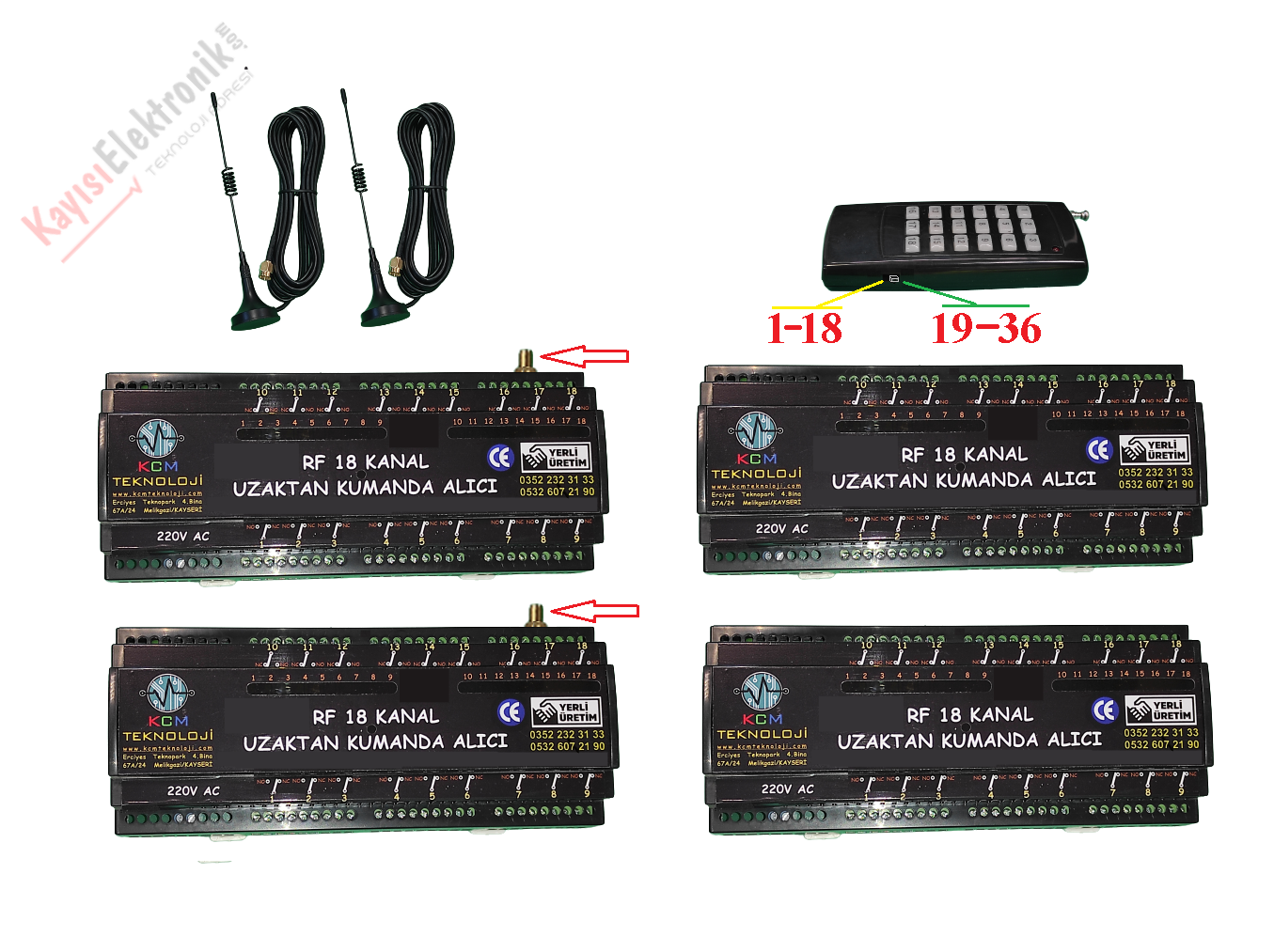 36 ROLELİ STANDART UZAKTAN Kumanda Seti VARYASYON