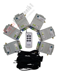 6 Adet 1 Kanal Harici Antenli Alıcılı Orta Boy Elcikli