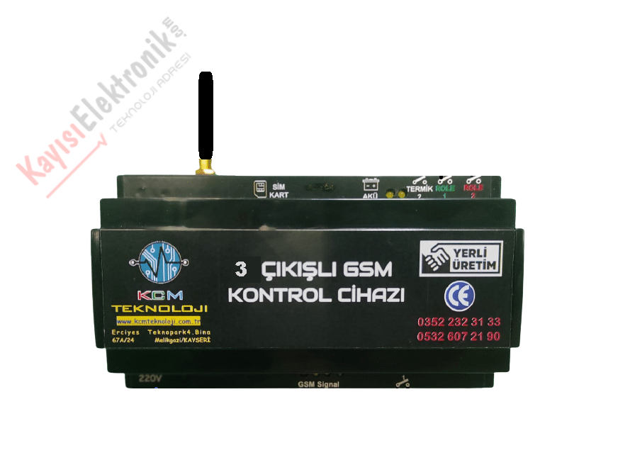 GSM Kontrol Cihazı 3 ROLE Çıkışlı