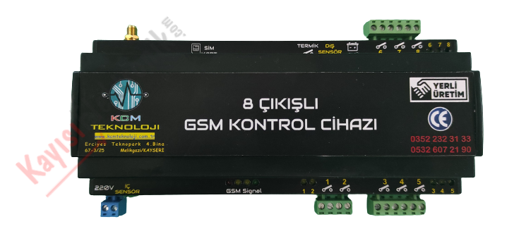 8 ROLE KONTROLLÜ GSM CİHAZI