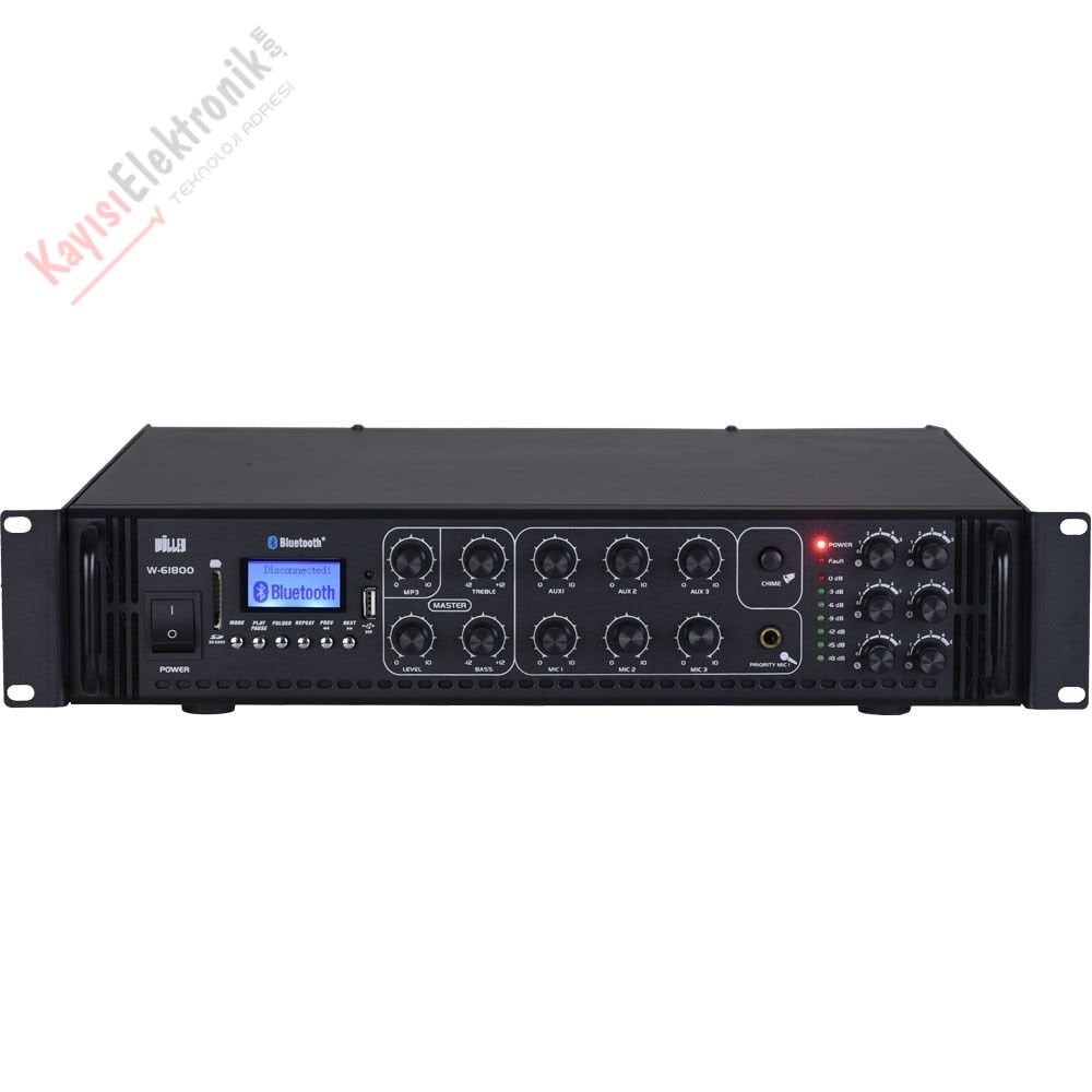 WÖLLER W-61800 6 BÖLGE HAT TRAFOLU MİKSER AMPLİFİKATÖR